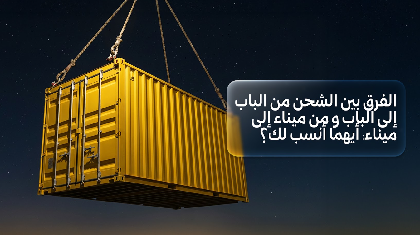 الفرق بين الشحن من الباب إلى الباب ومن ميناء إلى ميناء: أيهما أنسب لك؟