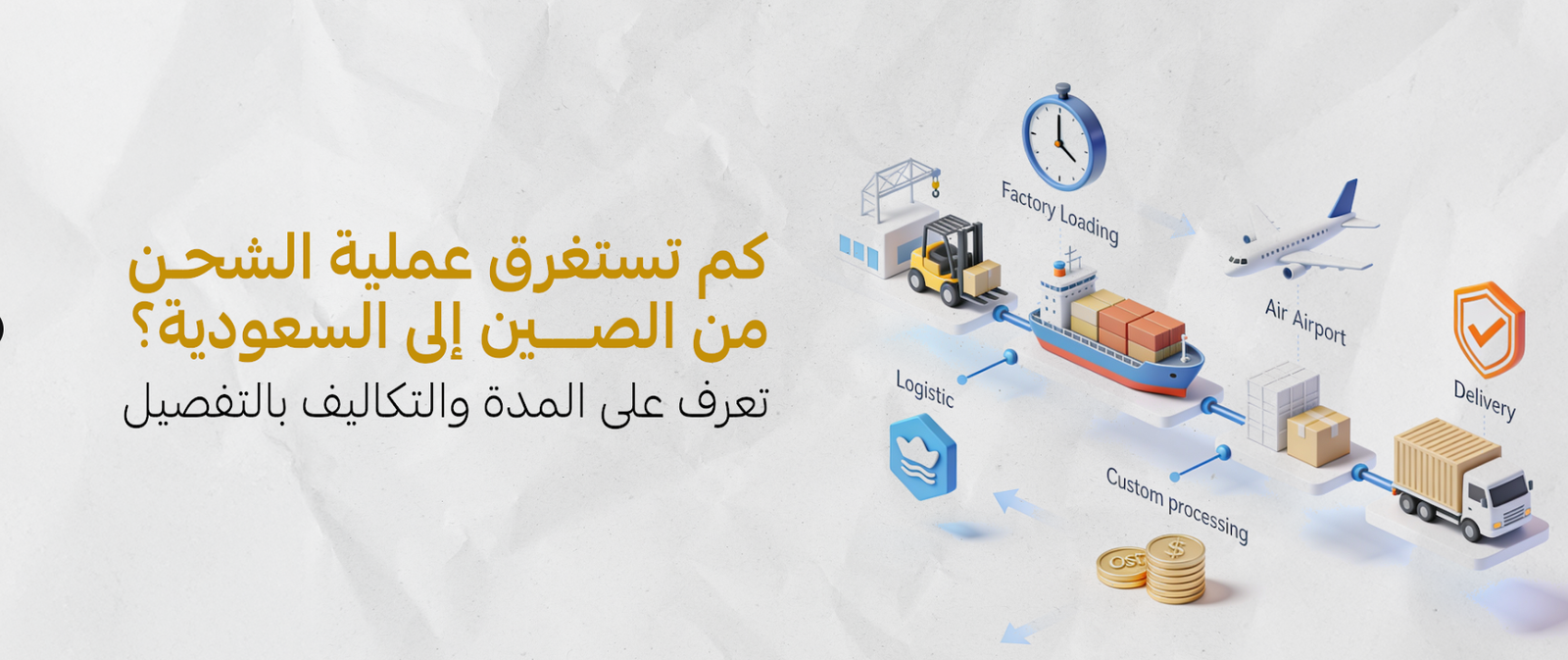 كم تستغرق عملية الشحن من الصين إلى السعودية؟ تعرف على المدة والتكاليف بالتفصيل