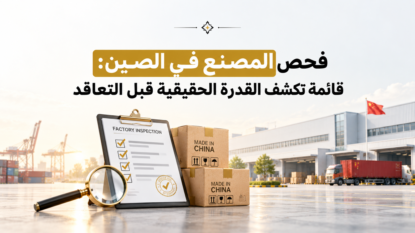 فحص مصنع في الصين